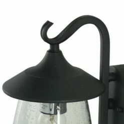 9.8" Metal/Glass Outdoor Lamp Black - LNC -Outdoor Lighting Official Shop unnamed file 4951