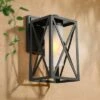12.2" Metal/Glass Outdoor Wall Lamp Black - LNC -Outdoor Lighting Official Shop unnamed file 4968