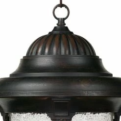 John Timberland Traditional Outdoor Ceiling Light Hanging Lantern Bronze 20 1/2" Seedy Glass Damp Rated for Exterior Porch Patio -Outdoor Lighting Official Shop unnamed file 498