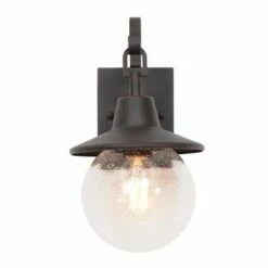 Metal/Glass Globe Outdoor Wall Lamp - LNC Black -Outdoor Lighting Official Shop unnamed file 4980