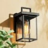 10.5" Square Metal/Glass Outdoor Wall Lamp Black - LNC -Outdoor Lighting Official Shop unnamed file 4981