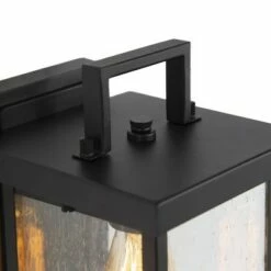 10.5" Square Metal/Glass Outdoor Wall Lamp Black - LNC -Outdoor Lighting Official Shop unnamed file 4983