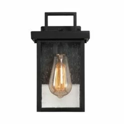 10.5" Square Metal/Glass Outdoor Wall Lamp Black - LNC -Outdoor Lighting Official Shop unnamed file 4984