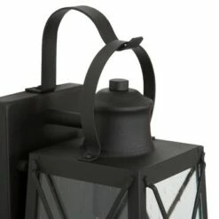 12.5" Metal/Glass "X" Outdoor Wall Lamp - LNC Black -Outdoor Lighting Official Shop unnamed file 5001