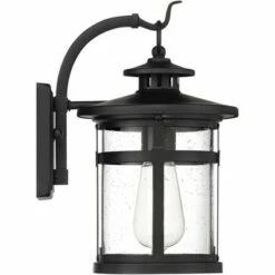 Franklin Iron Works Callaway 11 3/4" High Black Outdoor Lantern Wall Light -Outdoor Lighting Official Shop unnamed file 5012