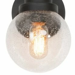 2pk Metal/Glass Globe Outdoor Wall Lamps - LNC Black -Outdoor Lighting Official Shop unnamed file 5030