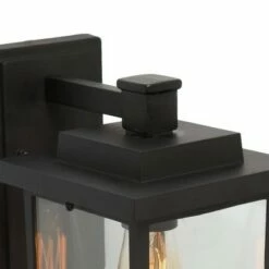 10.6" Metal/Glass Outdoor Lamp Black - LNC -Outdoor Lighting Official Shop unnamed file 5044