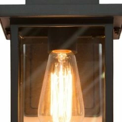 10.6" Metal/Glass Outdoor Lamp Black - LNC -Outdoor Lighting Official Shop unnamed file 5045