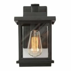 10.6" Metal/Glass Outdoor Lamp Black - LNC -Outdoor Lighting Official Shop unnamed file 5047