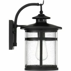 Franklin Iron Works Modern Outdoor Wall Light Fixture Black 14 3/4" Clear Glass for Exterior House Porch Patio Outside Deck Garage -Outdoor Lighting Official Shop unnamed file 586