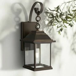 Minka Lavery Mariner's Pointe 18" Oil-Rubbed Bronze Outdoor Lantern Wall Light