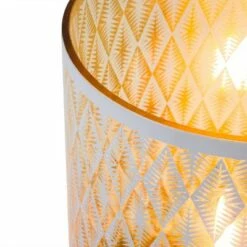 Alpine Corporation Indoor/Outdoor Diamond Lantern with Tungsten Light and Timer Warm White -Outdoor Lighting Official Shop unnamed file 617