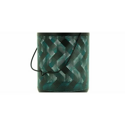 HI-LINE GIFT LTD 9.06" Metal Solar LED Outdoor Lantern with Wave Design Black/Blue - Hi-Line Gift 5 HI-LINE GIFT LTD 9.06" Metal Solar LED Outdoor Lantern with Wave Design Black/Blue - Hi-Line Gift - Image 3