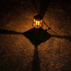 Alpine Corporation Set of 6 Outdoor Solar Powered Hanging/Stake Lanterns Black -Outdoor Lighting Official Shop unnamed file 666