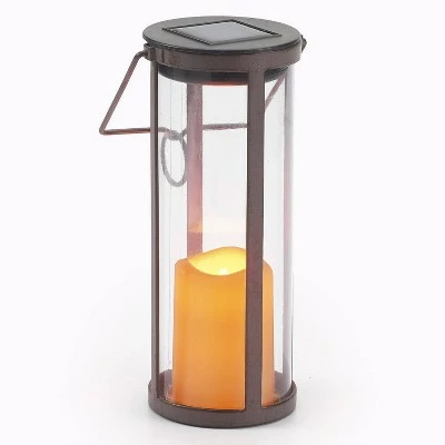 17.5" Provence Bird Stake with Hanging/Tabletop Solar Outdoor Lantern Brown - Smart Solar 3 17.5" Provence Bird Stake with Hanging/Tabletop Solar Outdoor Lantern Brown - Smart Solar