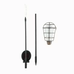 Alpine Corporation Set of 2 Outdoor Solar Powered Edison Bulb Garden LED Stakes Black 10 Alpine Corporation Set of 2 Outdoor Solar Powered Edison Bulb Garden LED Stakes Black -Outdoor Lighting Official Shop unnamed file 702