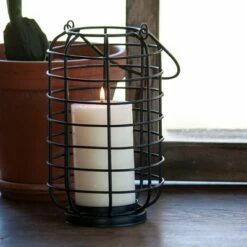 Black Round Metal Wire Pillar Candle Holder with Handle - Foreside Home & Garden -Outdoor Lighting Official Shop unnamed file 705