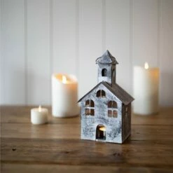 Small White Metal Candle Luminary - Foreside Home & Garden -Outdoor Lighting Official Shop unnamed file 718