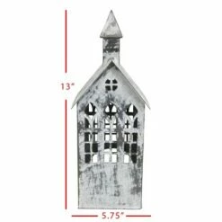 Large White Metal Candle Luminary - Foreside Home & Garden -Outdoor Lighting Official Shop unnamed file 729