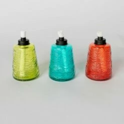 Tiki Brand Tabletop Glass 3pk OP&POP Colors