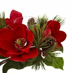 Nearly Natural Red Magnolia and Pine Candelabrum - Red 8 Nearly Natural Red Magnolia and Pine Candelabrum - Red -Outdoor Lighting Official Shop unnamed file 76