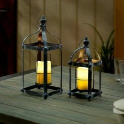 18" Bradford Metal Outdoor Lantern Set Black - Smart Living -Outdoor Lighting Official Shop unnamed file 80