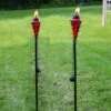 Sunnydaze Decor Sunnydaze Outdoor Adjustable Height Glass and Metal Swirl Patio and Lawn Citronella Torch Set - Red - 4pk -Outdoor Lighting Official Shop unnamed file 807