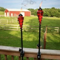 Sunnydaze Decor Sunnydaze Outdoor Adjustable Height Glass and Metal Swirl Patio and Lawn Citronella Torch Set - Red - 4pk 11 Sunnydaze Decor Sunnydaze Outdoor Adjustable Height Glass and Metal Swirl Patio and Lawn Citronella Torch Set - Red - 4pk -Outdoor Lighting Official Shop unnamed file 810