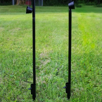 Sunnydaze Decor Sunnydaze Outdoor Adjustable Height Glass and Metal Swirl Patio and Lawn Citronella Torch Set - Blue - 2pk 4 Sunnydaze Decor Sunnydaze Outdoor Adjustable Height Glass and Metal Swirl Patio and Lawn Citronella Torch Set - Blue - 2pk - Image 2