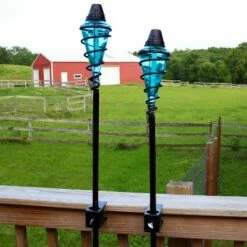 Sunnydaze Decor Sunnydaze Outdoor Adjustable Height Glass and Metal Swirl Patio and Lawn Citronella Torch Set - Blue - 2pk 12 Sunnydaze Decor Sunnydaze Outdoor Adjustable Height Glass and Metal Swirl Patio and Lawn Citronella Torch Set - Blue - 2pk -Outdoor Lighting Official Shop unnamed file 816