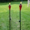 Sunnydaze Decor Sunnydaze Outdoor Adjustable Height Glass and Metal Swirl Patio and Lawn Citronella Torch Set - Red - 2pk -Outdoor Lighting Official Shop unnamed file 820