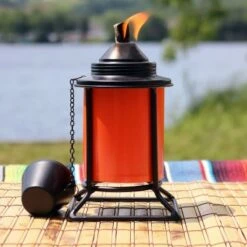 Sunnydaze Decor Sunnydaze Outdoor Metal Patio Deck Poolside Lawn Tabletop Citronella Torch Set - Green, Blue, Orange, and Brown - 8pc -Outdoor Lighting Official Shop unnamed file 830