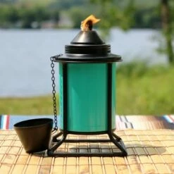 Sunnydaze Decor Sunnydaze Outdoor Metal Patio Deck Poolside Lawn Tabletop Citronella Torch Set - Green, Blue, Orange, and Brown - 8pc -Outdoor Lighting Official Shop unnamed file 831
