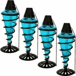 Sunnydaze Decor Sunnydaze Outdoor Tabletop Glass and Metal Swirl Patio Table and Lawn Citronella Torch Set - Blue - 8pk 11 Sunnydaze Decor Sunnydaze Outdoor Tabletop Glass and Metal Swirl Patio Table and Lawn Citronella Torch Set - Blue - 8pk -Outdoor Lighting Official Shop unnamed file 846