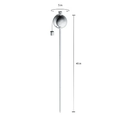 Outdoor Torch Lamp- 45" Patio/Backyard Stainless Steel Fuel Canister Flame Light for Citronella with Fiberglass Wick by Nature Spring 3 Outdoor Torch Lamp- 45" Patio/Backyard Stainless Steel Fuel Canister Flame Light for Citronella with Fiberglass Wick by Nature Spring