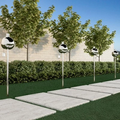 Outdoor Torch Lamp- 45" Patio/Backyard Stainless Steel Fuel Canister Flame Light for Citronella with Fiberglass Wick by Nature Spring 6 Outdoor Torch Lamp- 45" Patio/Backyard Stainless Steel Fuel Canister Flame Light for Citronella with Fiberglass Wick by Nature Spring - Image 4