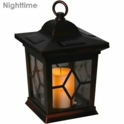 Sunnydaze Decor Sunnydaze Outdoor Lucien Hanging Tabletop Solar LED Rustic Farmhouse Decorative Candle Lantern - 9" - Copper - 4pk -Outdoor Lighting Official Shop unnamed file 938