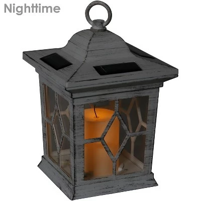 Sunnydaze Decor Sunnydaze Outdoor Lucien Hanging Tabletop Solar LED Rustic Farmhouse Decorative Candle Lantern - 9" - White - 2pk 11 Sunnydaze Decor Sunnydaze Outdoor Lucien Hanging Tabletop Solar LED Rustic Farmhouse Decorative Candle Lantern - 9" - White - 2pk - Image 9